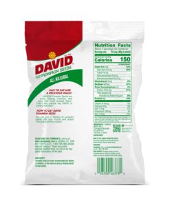 DAVID Roasted and Salted Pumpkin Seeds, 5 oz, 12 Pack - $40.95