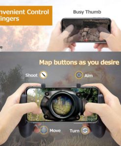 Mobile Game Controller and Gamepad, Sensitive Shoot and Aim Trigger Fire Buttons L1R1 for Fortnite/PUBG Mobile/Knives Out/Rules of Survival, Mobile Gaming Joysticks for Android IOS Phones 11 71aP4jLcIuL