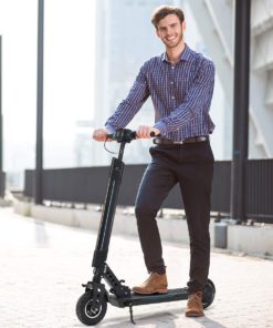 Alternative view of Goplus Foldable Electric Scooter, Adjustable Kick Scooter, Speed Up to 15.5MPH - 12.5 Mile Range of Riding w/ 5.2Ah 36V Lithium Battery, Suitable for Riders Under 220lbs