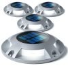 Home Zone Security Solar Deck Lights - Outdoor Solar Dock and Driveway Path Lights, Weatherproof with No Wiring Required, Silver (4-Pack) 37 71bk5le5v0L