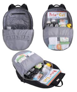 mommore Diaper Backpack Fashion Diaper Bag with Changing Pad for Baby Care, Black Small 10 71cU2BzHIobL