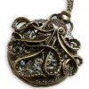 CaseCarnival Steampunk Large Octopus Pocket Watch Necklace - Octopus Sea Monster Pocketwatch Pendant (Brass) Brass - $45.95