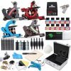 Dragonhawk Complete Tattoo Kit 4 Standard Tunings Tattoo Machines Power Supply 10 Color Immortal Tattoo Inks 50 Needles Tips Grips with Case D139GD 53 71d12BB2BnwBL