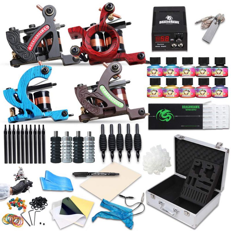 Dragonhawk Complete Tattoo Kit 4 Standard Tunings Tattoo Machines Power