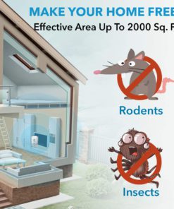 UPGRADED Ultrasonic Pest Repeller Wall Plug-in - Most Effective 2019 Electromagnetic & Ionic Indoor Anti Mouse, Ant, Mosquito, Cockroach Control - Safe & Quiet Device, Night Light - 2000 Sq. Ft (1) 9 71dAamZ5pfL