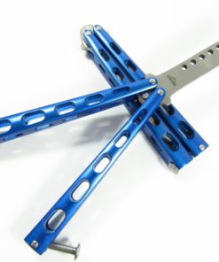 Alternative view of Blue Metal Practice Balisong Butterfly Knife Trainer