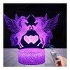 Unicorn Gift Unicorn Night Lamp for Kids, 3D Light 7 Colors Change with Remote Holiday and Birthday Gifts Ideas for Children Girl (Unicorn3) Unicorn3 3 71gUrHwcDUL