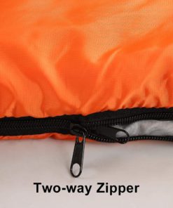 Maevis Camping Sleeping Bag - 3 Season - Winter, Spring, Fall, Envelope Lightweight Portable, Waterproof for Adults & Kids - Camping Gear Equipment, Traveling, Hiking and Outdoors orange red - Right Zip 11 71h4hQT8l3L 1