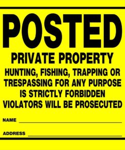 Sign,11x11 'Posted Priv Prop'