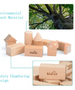 KAJA Classic Natural Wooden Building Blocks Sets 80 Pcs Blocks for Toddlers Educational Preschool Learning Toys with Carrying Bag 9 71hQfdoEq0L