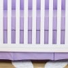 TILLYOU Lilac Pleated Crib Skirt, 100% Natural Cotton, Nursery Crib Bedding Skirt for Baby Boys and Girls, 14'? Drop Lilac