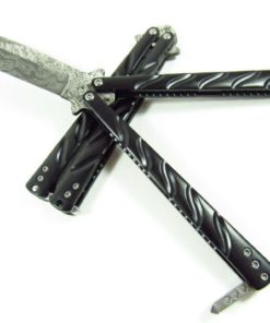 Alternative view of Icetek Sports Damascus Practice Metal Practice Balisong Butterfly Knife Martial Arts Trainer