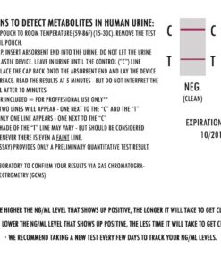 Alternative view of UTest-O-Meter 4 Level THC Marijuana Drug Test Strips - 20 ng/mL, 50 ng/mL, 100 ng/mL and 200 ng/mL, Single Use (2-pack)