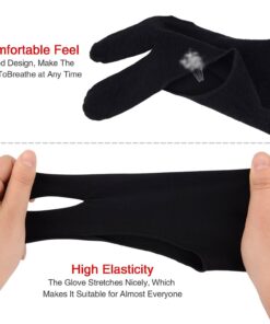 Mudder Thickened Artist Glove Tablet Drawing Glove for Graphic Tablet, Art Creation and iPad Pro Pencil, Black 9 71l5QkO2TML