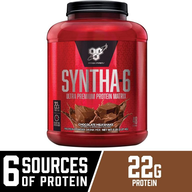 BSN SYNTHA-6 Whey Protein Powder, Micellar Casein, Milk Protein Isolate, Chocolate Milkshake, 48 Servings (Packaging May Vary)