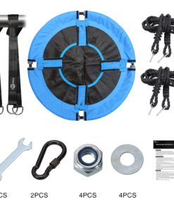 Trekassy 700lb Saucer Tree Swing for Kids Adults 40 Inch 900D Oxford Waterproof Frame with 2 Hanging Straps Blue 11 71om6ROBymL