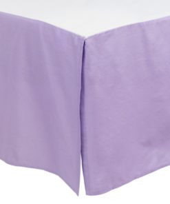 TILLYOU Lilac Pleated Crib Skirt, 100% Natural Cotton, Nursery Crib Bedding Skirt for Baby Boys and Girls, 14'? Drop Lilac 9 71pR2cmXBNL