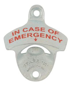IN CASE OF EMERGENCY Starr X Wall Mount Bottle Opener Sturdy Metal Design