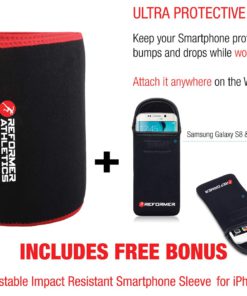 Reformer Athletics Waist Trimmer Ab Belt Trainer for Faster Weight Loss. Includes Free Fully Adjustable Impact Resistant Smartphone Sleeve for iPhone X, 8 and iPhone 8 Plus 10 71psxYaxaBL