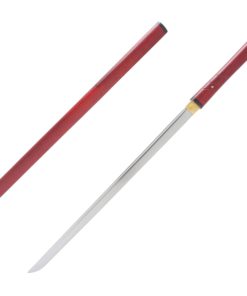 Musha Japanese Shirasaya, Samurai Sword, Katana. Ninja Straight - Zatoichi - Tanto Blade/Samurai Style Damascus Pattern Blade Ninja Red 5 71qHrW9a2BkL