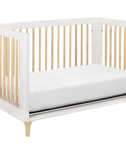 Babyletto Lolly 3-in-1 Convertible Crib with Toddler Rail, White/Natural White and Natural 14 71qehKdq EL