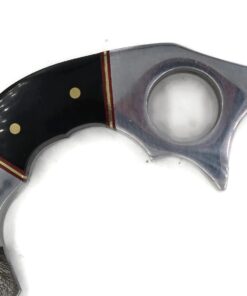 Alternative view of DKC Knives (3 7/18) DKC-132 Lucifer Karimbit Damascus Steel Knife 7" Overall 3.5" Blade 7.4 oz Hand Made