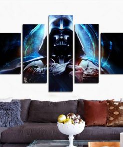H.Cozy 5 Panel Modern Art Wall Stormtrooper Star Wars Movie Poster Wall Decoration Painting fine Art Print on Canvas (unframed) The Product has no Frame far41 50 inch x30 inch… 9 71s3JURcQFL