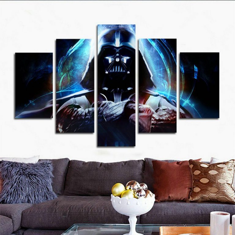 H.Cozy 5 Panel Modern Art Wall Stormtrooper Star Wars Movie Poster Wall Decoration Painting fine Art Print on Canvas (unframed) The Product has no Frame far41 50 inch x30 inch… - $29.95