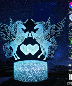 Unicorn Gift Unicorn Night Lamp for Kids, 3D Light 7 Colors Change with Remote Holiday and Birthday Gifts Ideas for Children Girl (Unicorn3) Unicorn3 11 71skVD2BxjoL