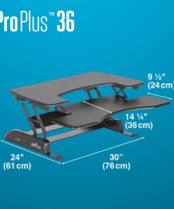 VARIDESK Height Adjustable Standing Desk Converter Pro Plus 36 Stand Up Desk for Dual Monitors Black 11 71tkfzvLFxL