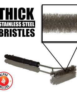 Alternative view of Alpha Grillers BBQ Grill Brush. Stainless Steel Bristles, 18 Inch Long Tools. Best Cleaner for A Weber Barbecue