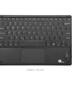 Alternative view of 1byone Ultra-Slim Wireless Keyboard with Built-in Multi-touch Touchpad and Rechargeable Battery for Android and Windows, Black