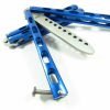 Blue Metal Practice Balisong Butterfly Knife Trainer