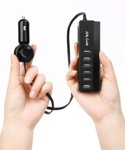 Car Charger, Jelly Comb 65W/13A 6 Ports Rapid USB Multi-Port Car Charger with Smart Identification for Mobile Phones, Tablets and Other USB Devices, UL Certified - Black 10 71wAl1e1ZIL