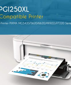 Allwork PGI250XL CLI251XL Compatible Ink Cartridges Replacement for Canon PGI-250XL CLI-251XL Work with Canon Pixma MX922 iX6820 8720 7220 MG7520 6620 5520 6320 7120 5420 722 5620 5422 5522 6420 5Pack 12 71wty sKElL