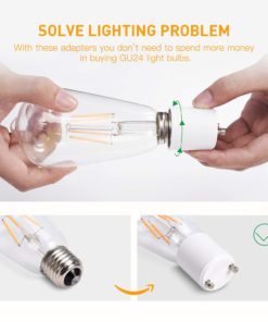 JACKYLED GU24 to E26 E27 Adapter 30-pack Heat Resistant Up to 200? Fire Resistant Converts GU24 Pin Base Fixture to E26 E27 Standard Screw-in Socket 30 Pack 10 71yVDiObh L 1