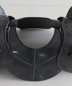 NAUTICALMART Dark Gothic Steel Gorget Neck Armor and Pauldron 6 81 csMxrNzL