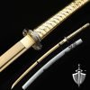 Auway 40" Fully Handmade High Carbon Steel Full Tang Blade Japanese Katana Samurai Sword Bamboo Tsuba - Gold 18 8120s5d8z1L