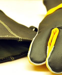 14.5" Long Premium Leather Gloves, BBQ gloves, Grill and Fireplace Gloves, Cotton lining with Kevlar stitch, Heat Resistant Gloves, animal handling gloves, bite-proof gloves Grain Finish Back/Suede Finish Palm. 19 812Bmn68WnSL