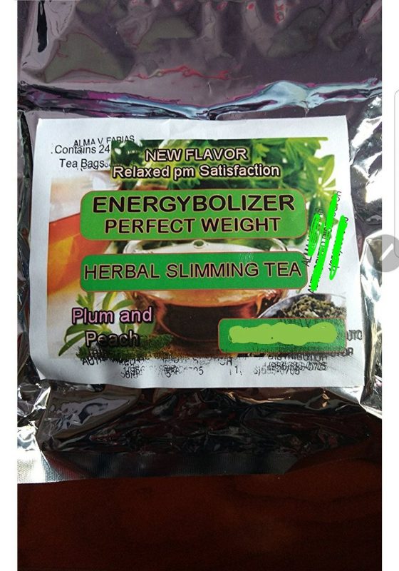 Energybolizer Perfect Weight Herbal Slimming Tea PLUM/PEACH flavor - $22.95