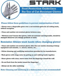 Stark Safe Cut Resistant Gloves (1 Pair) Food Grade Level 5 Protection, Safety Cutting Gloves for Kitchen, Mandolin Slicing, Fish Fillet, Oyster Shucking, Meat Cutting and Wood Carving - Medium 17 8147R2Bc1nWL