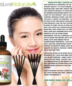 Organic Castor Oil - Boost Hair Growth for Hair, Eyelashes & Eyebrows. USDA Certified Organic, 100% Pure, Cold Pressed, Hexane Free. Eyelash Growth Serum & Brow Treatment with Applicator Kit 13 815MaIk3GxL