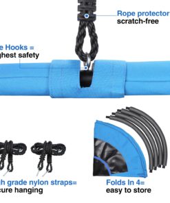 Trekassy 700lb Saucer Tree Swing for Kids Adults 40 Inch 900D Oxford Waterproof Frame with 2 Hanging Straps Blue 12 816K3v cWYL