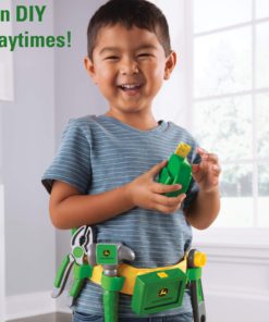 John Deere Deluxe Talking Toolbelt | Perfect for Toddler Fixer Uppers | 6 Toy Tools and Belt with Talking Buckle | Creative DIY Fun for Kids Standard Packaging 13 816M9193pBL