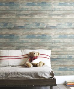 RoomMates Blue Distressed Wood Peel and Stick Wallpaper 10 816dZ8A4YsL