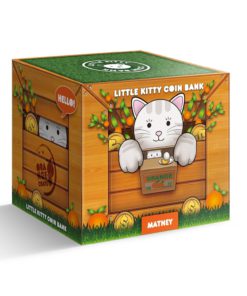 Alternative view of Matney Stealing Coin Cat Box- Piggy Bank - White Kitty - English Speaking