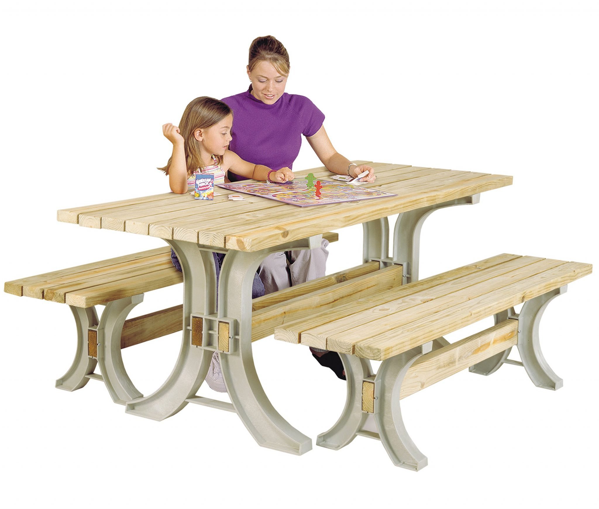 2x4basics 90182ONLMI Custom Picnic Table Kit, Sand Swiftsly