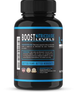 Extra Strength L Arginine - 1200mg Nitric Oxide Supplement for Muscle Growth, Vascularity & Energy - Powerful No Booster with L-Citrulline & Essential Amino Acids to Train Longer & Harder 60 Capsules 9 8188QE73E8L