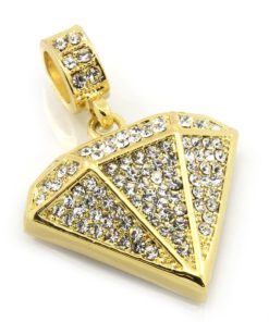 Mens Gold Tone Small D-shape Cz Pendant Hip-hop 30" 3mm Cuban Chain 9 81BUcgvbO9L