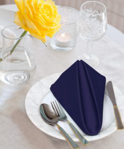 Alternative view of Utopia Kitchen Cloth Napkins (18 inches x 18 inches) - 12 Pack Soft and Comfortable Cotton Dinner Napkins Navy Pack of 12 Napkins